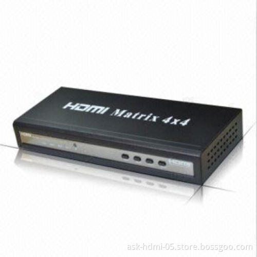 4x4 HDMI Matrix Switcher with RS232 PC Control, Supports CEC